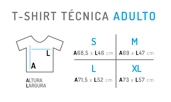 Tamanhos de T-shirt Tcnica