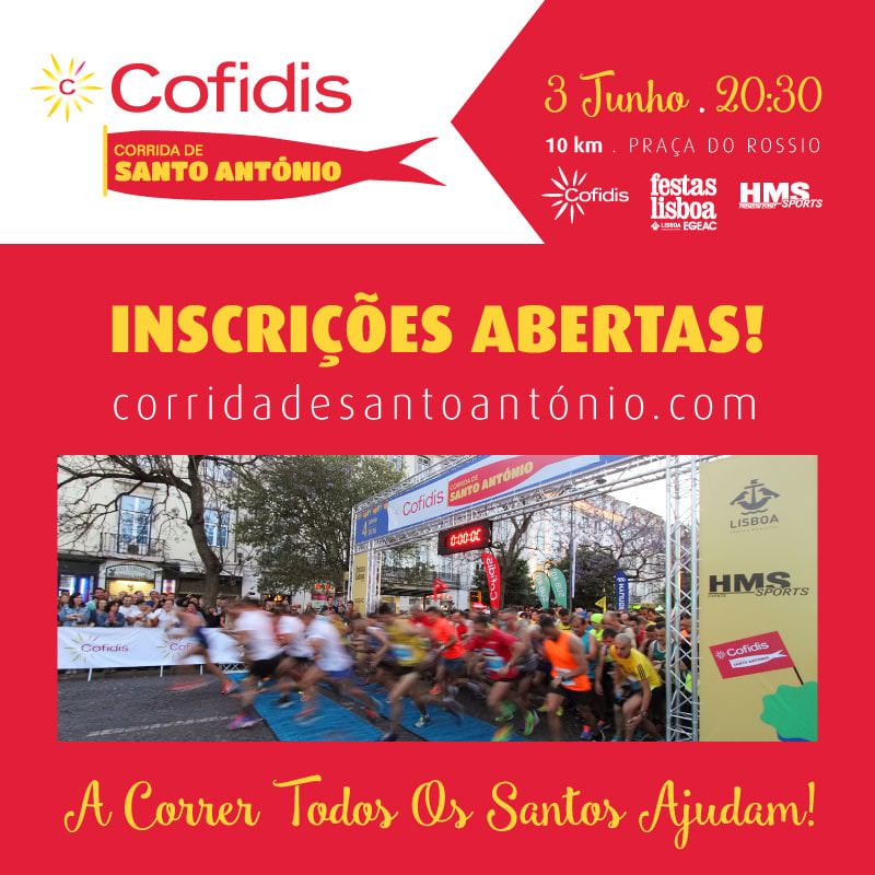 Inscrições abertas para a Cofidis Corrida de Santo António