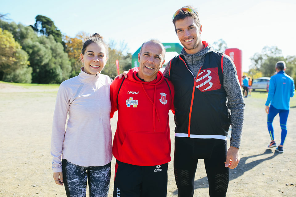 Melanie Santos e João Pereira no treino inaugural da Lidl São Silvestre de Lisboa